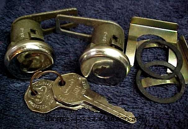 GM Door Locks with Rochester Keys Chevy Vette Pontiac Buick Olds 1955 1966